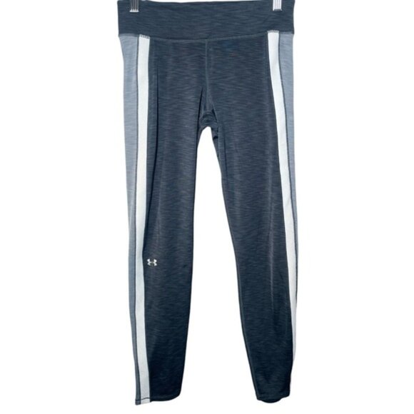 Under Armour Medium Legging Coldgear Grey Compression Workout Pant Gym High Rise - Picture 7 of 9